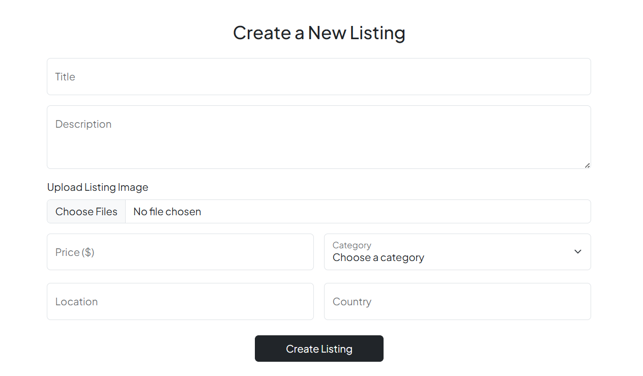 Nomadr create listing form