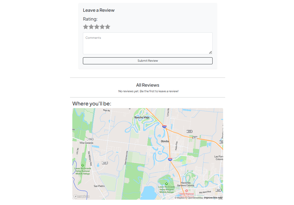 Nomadr reviews and Mapbox location view